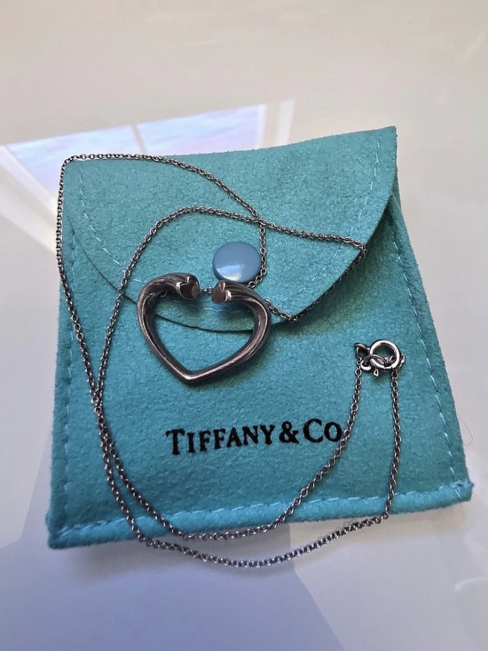 Tiffany & Co. Paloma Picasso Tenderness Heart Necklace, Sterling 925 silver